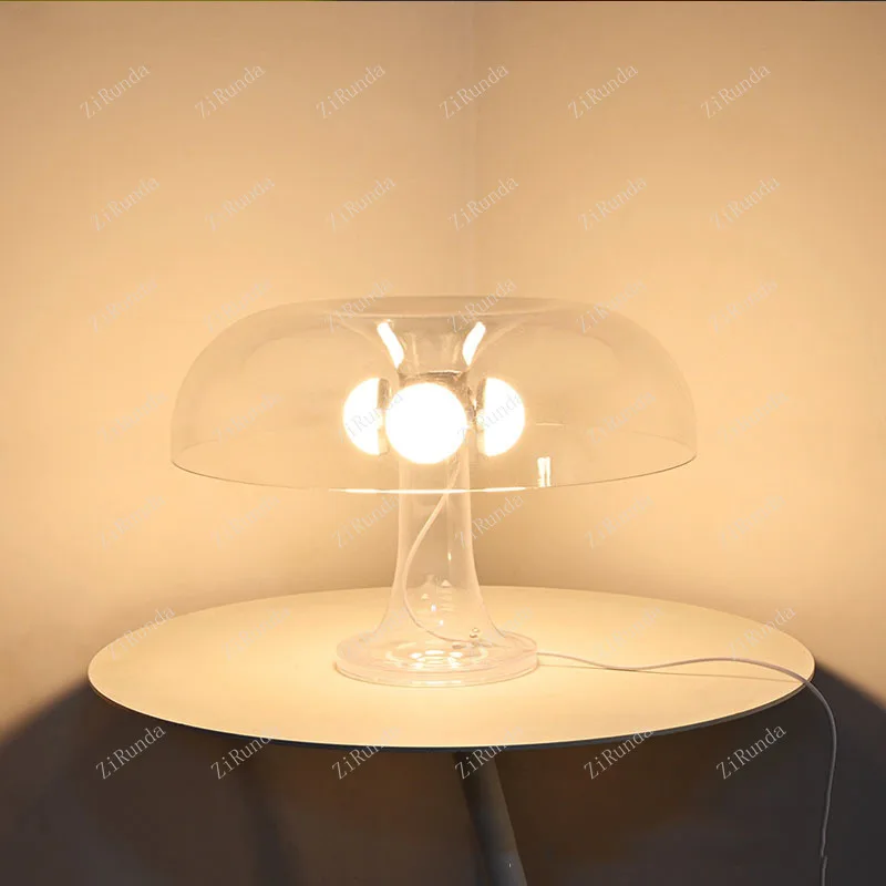 Дизайнерска настолна лампа във формата на гъба, просто украса, лека нощ, Креативна спалня, хол, настолна лампа Изображение 4