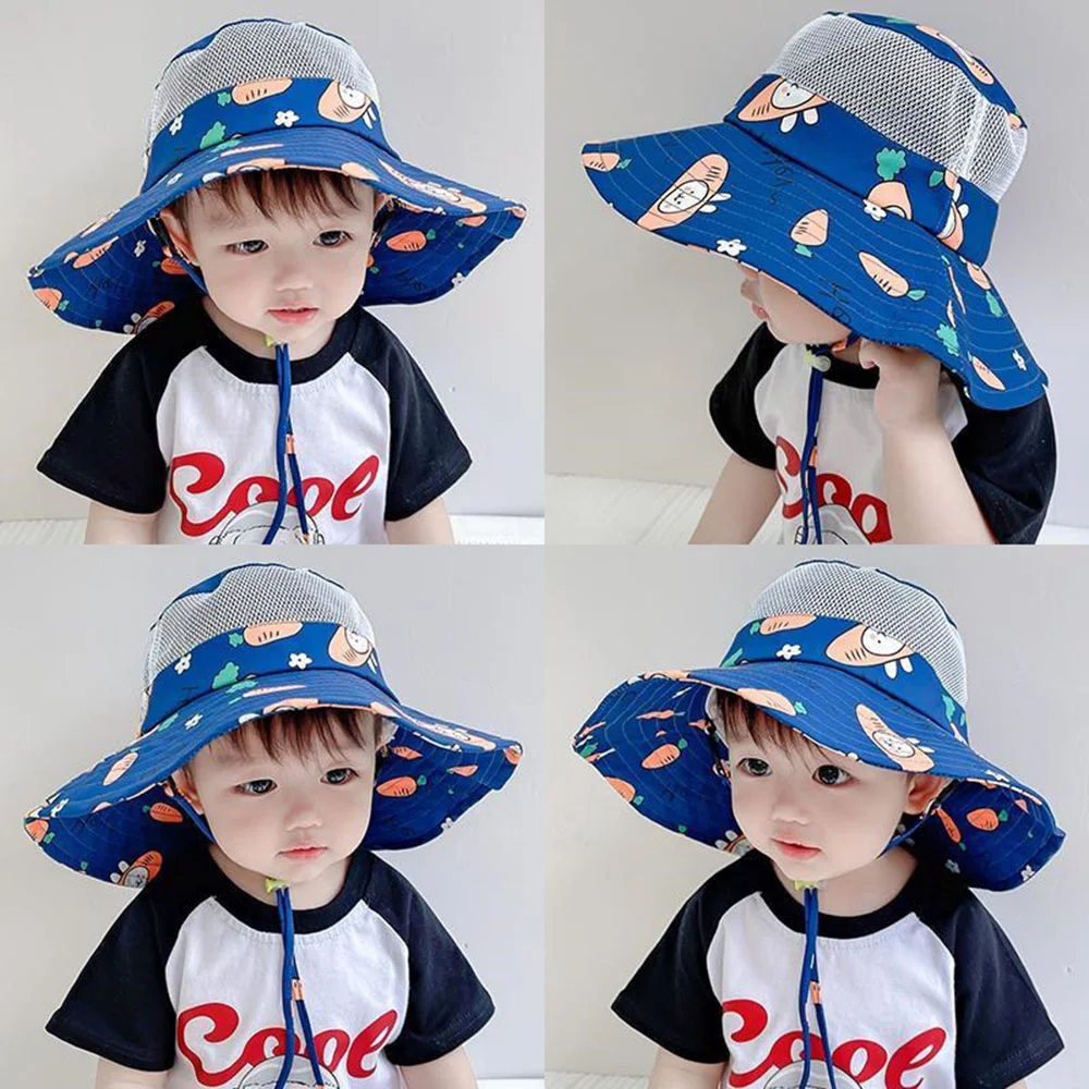детска шапка с чадър, летни шапки от слънцето, детски шапки с козирка, детска шапка от слънцето, детска окото дишаща шапка рибар за деца Изображение 2