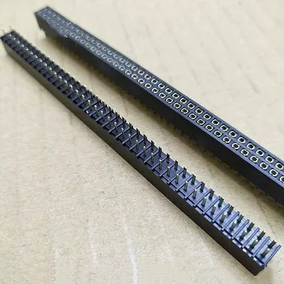 2.54 мм однорядное двухрядное женски основата на иглата с четири странични квадратни дупки пластмасов височина 6,8 мм Изображение 2