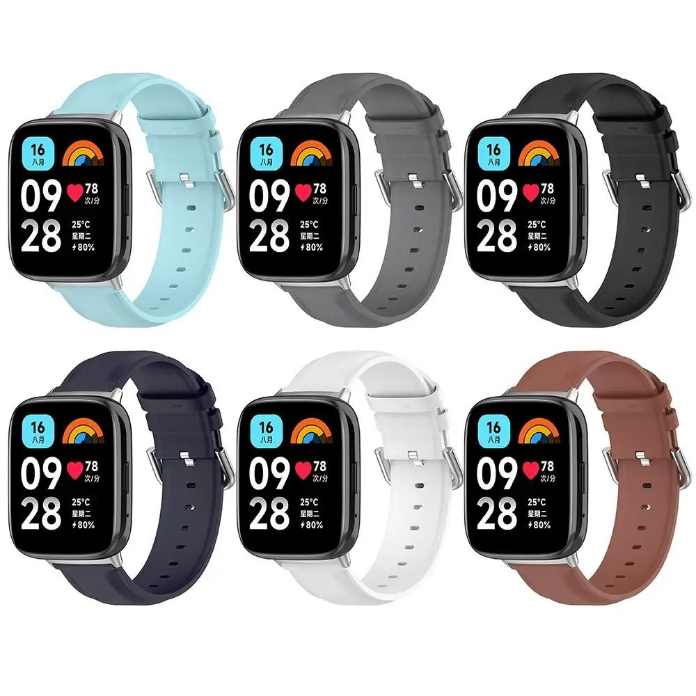 Нова кожена каишка за часовник Redmi Watch 3 Активен гривна, Въжета за часа Redmi Watch 3 Активни на Смяна гривни, Аксесоар Изображение 2