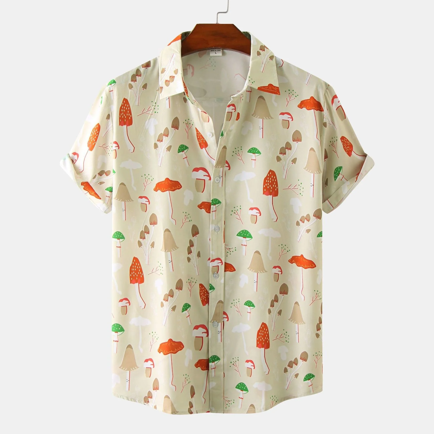 Мъжки хавайска риза, летни ризи с къс ръкав, тропическо растение, авокадото, плажни ризи с копчета, градинска облекло Изображение 1