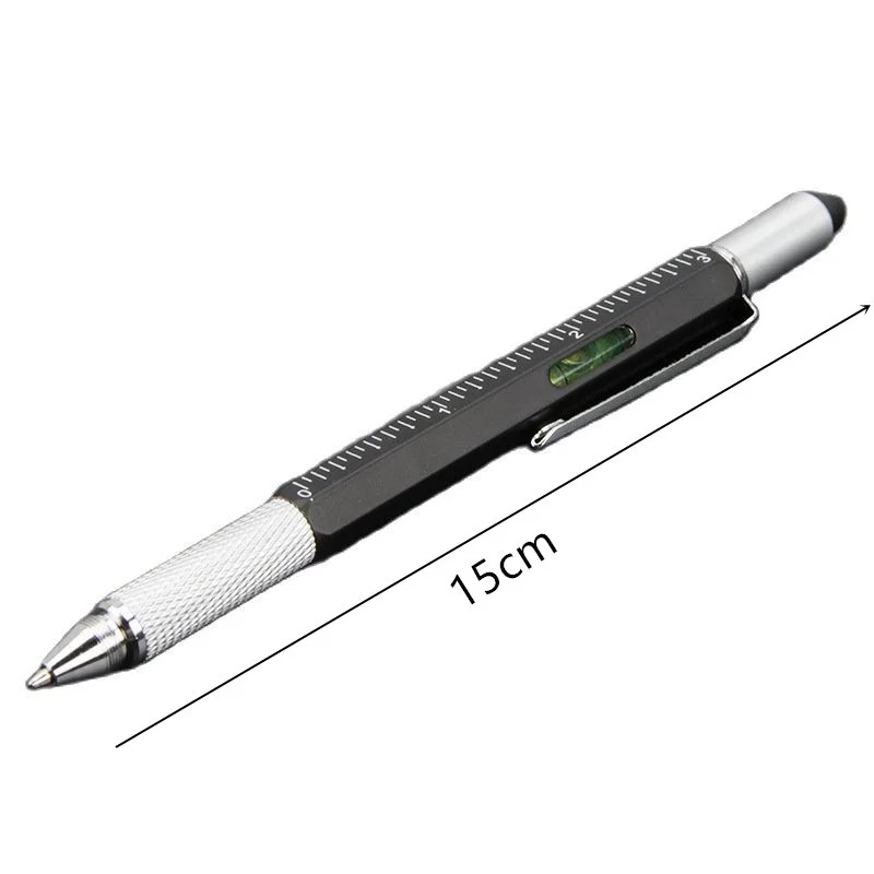 7 In1 Ръчна Отвертка, Химикалка химикалка, Многофункционален Измервателен инструмент, Технически състав, Отвертка, Стилус със сензорен екран, Алкохол, нивото на Изображение 5