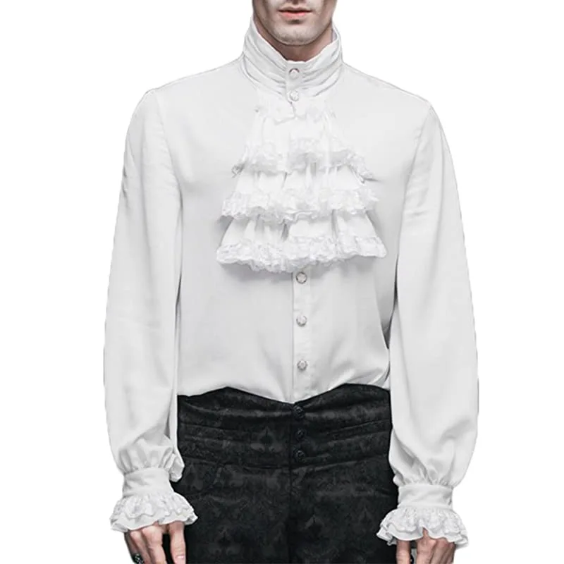 2023, Яка-часова, къдри, Реколта ризи с дълъг ръкав За Мъже, Средновековната Готическа блуза в стил steampunk Изображение 1
