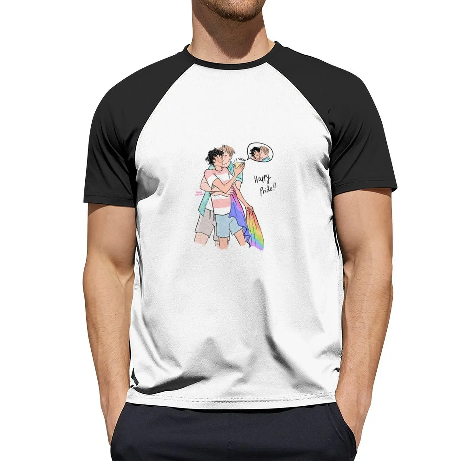 Тениска Happy Pride, забавни тениски, изработени по поръчка тениски, мъжки ризи с дълъг ръкав Изображение 0