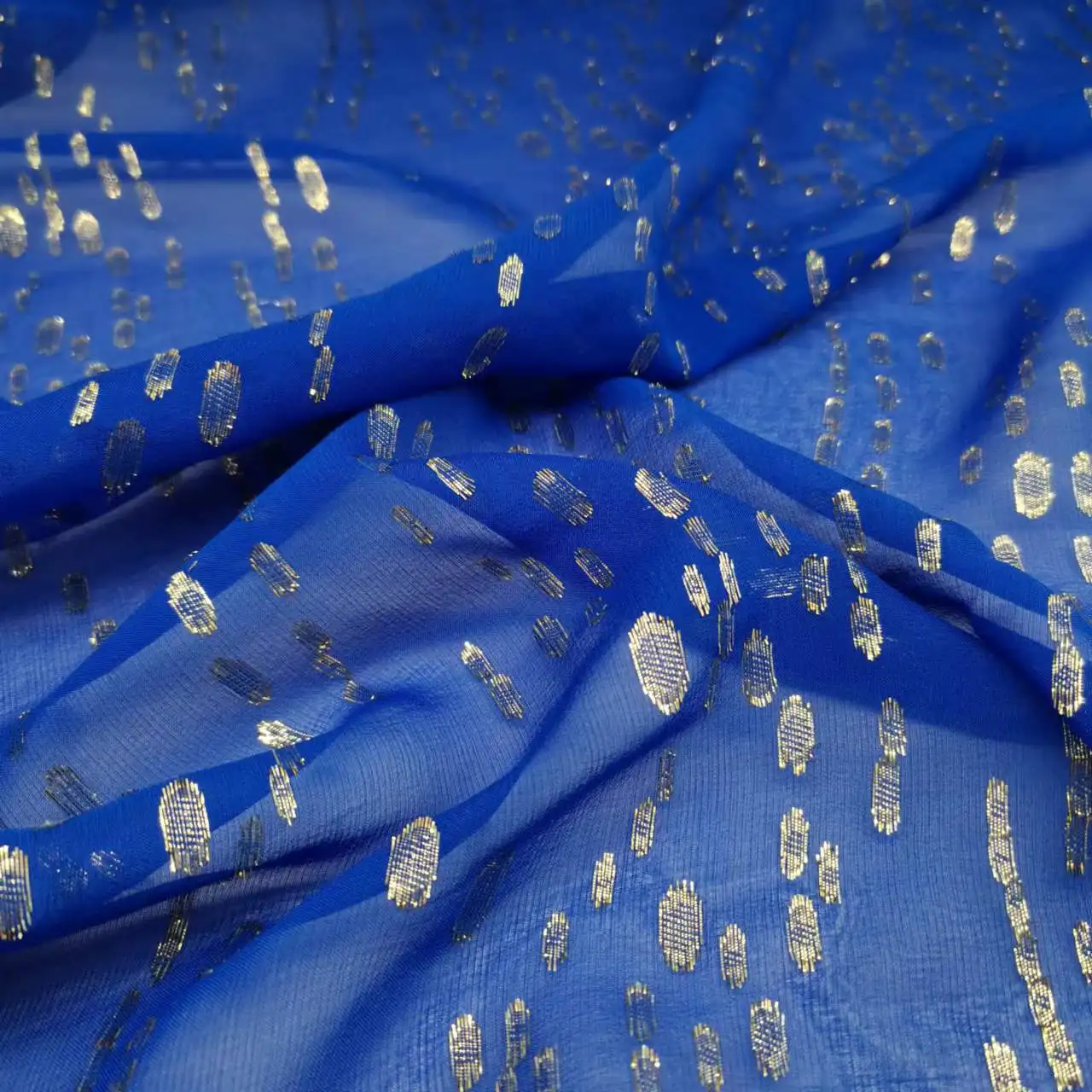 Коприна, жакард от сомалийското Жоржета на Земеделието и Коприна с метален люрексом, плат за рокли Тутового цвят Сари Изображение 2