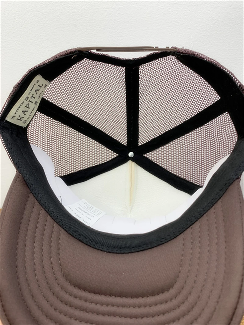 23SS Classic
 Окото бейзболна шапка KAPITAL За мъже И жени С вътрешния етикет, Шапки с регулируема катарама, Технологичная облекло Изображение 3